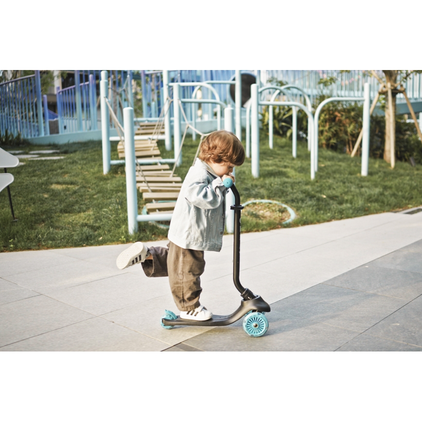 QPlay - SEMA EVO 5-in-1 Kids' Scooter with LED Wheels, Blue