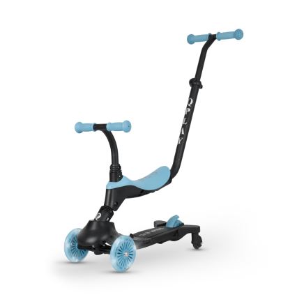QPlay - SEMA EVO 5-in-1 Kids' Scooter with LED Wheels, Blue