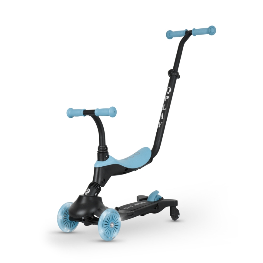 QPlay - SEMA EVO 5-in-1 Kids' Scooter with LED Wheels, Blue