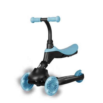 QPlay - SEMA EVO 5-in-1 Kids' Scooter with LED Wheels, Blue