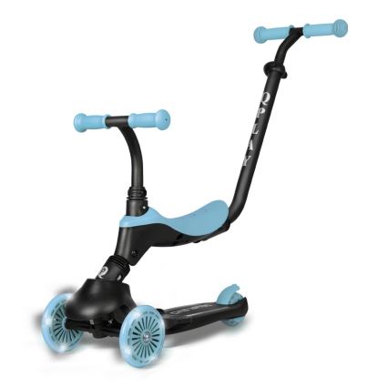 QPlay - SEMA EVO 5-in-1 Kids' Scooter with LED Wheels, Blue