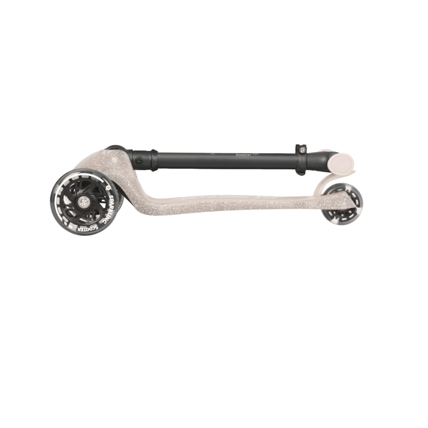 QPlay - SPARKLING Kids' Scooter with LED Wheels, Beige