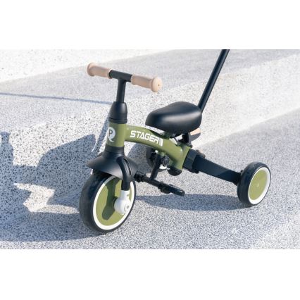 QPlay - STAGER 3-in-1 Kids' Tricycle, Green
