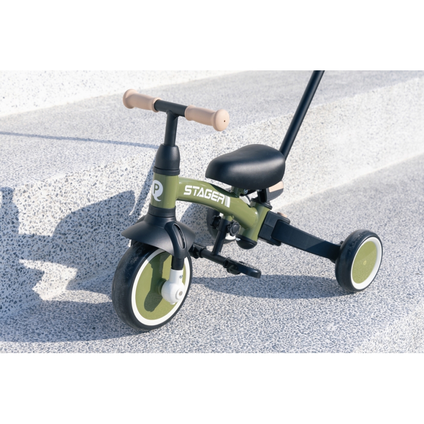QPlay - STAGER 3-in-1 Kids' Tricycle, Green