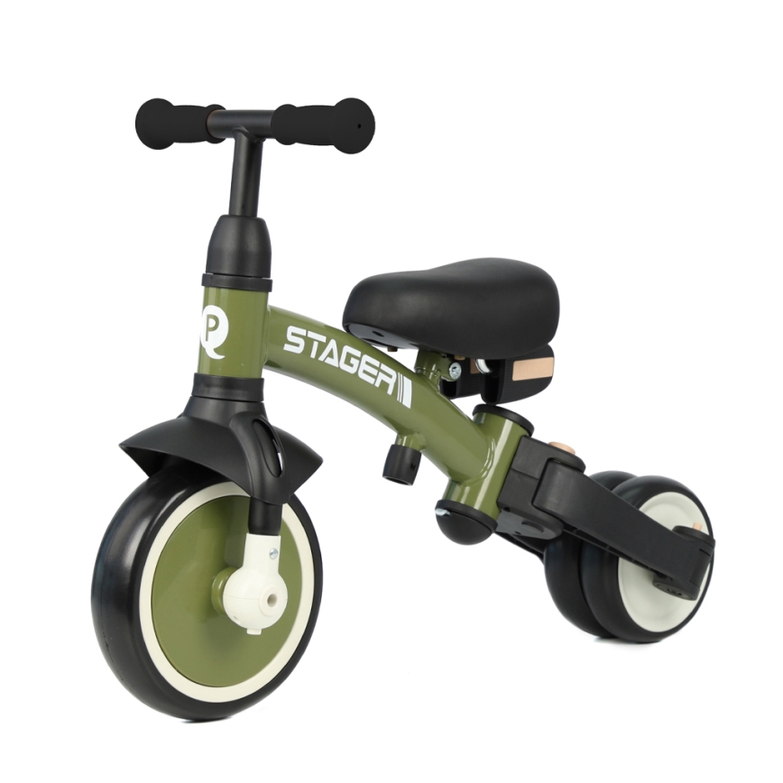 QPlay - STAGER 3-in-1 Kids' Tricycle, Green