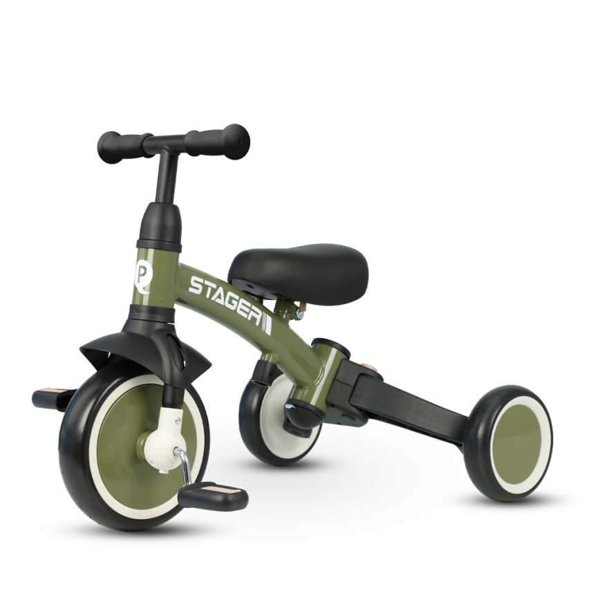 QPlay - STAGER 3-in-1 Kids' Tricycle, Green