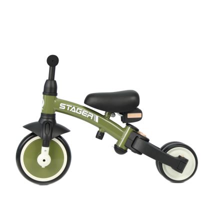 QPlay - STAGER 3-in-1 Kids' Tricycle, Green