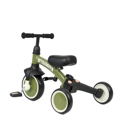 QPlay - STAGER 3-in-1 Kids' Tricycle, Green