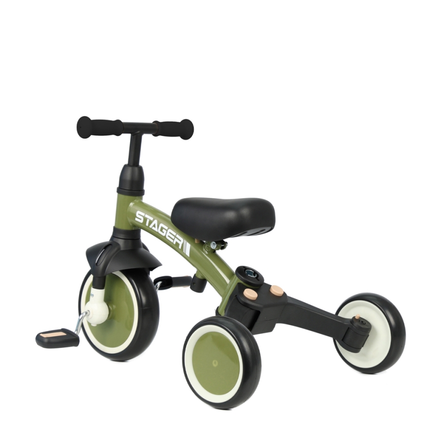 QPlay - STAGER 3-in-1 Kids' Tricycle, Green