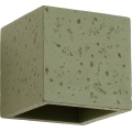 QUAD Wall Spotlight 1x G9/8W/230V Concrete/Green