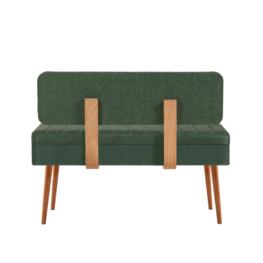 Quilted bench VINA 85x105 cm green/pine atlantic