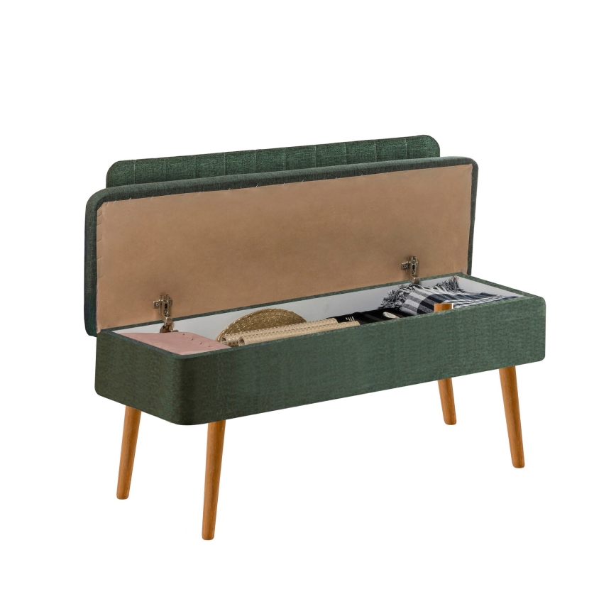 Quilted bench VINA 85x105 cm green/pine atlantic