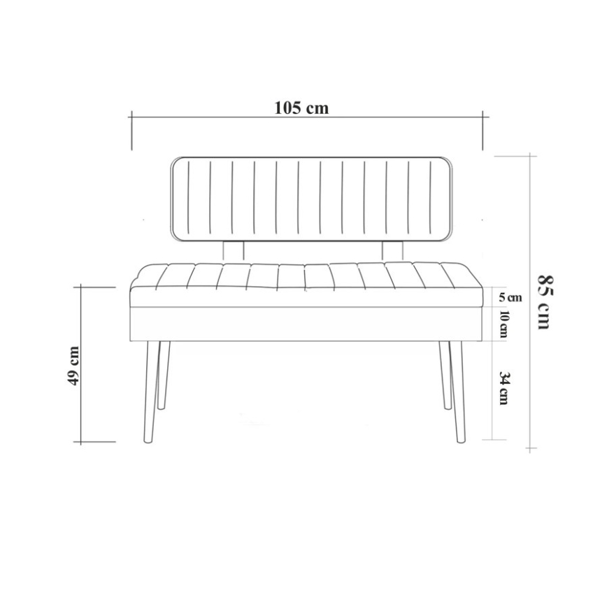 Quilted bench VINA 85x105 cm green/pine atlantic