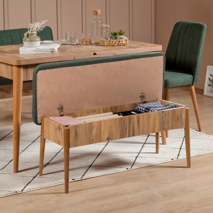 Quilted bench VINA 85x110 cm green/pine atlantic