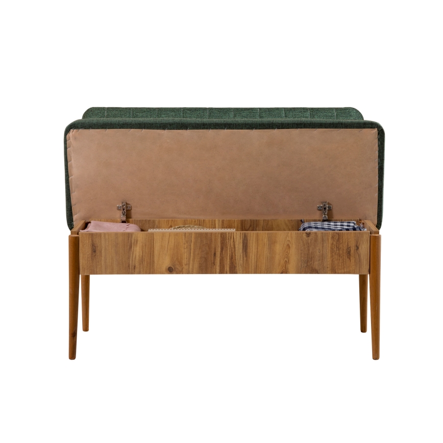 Quilted bench VINA 85x110 cm green/pine atlantic