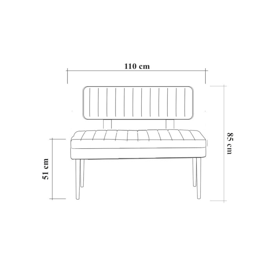 Quilted bench VINA 85x110 cm green/pine atlantic