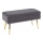Quilted bench with a storage space VELVA 37x78 cm grey/gold
