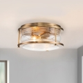 Quintiesse - ASHLAND Bathroom Ceiling Light, 2x E27/60W/230V, diameter 30.5 cm, IP44, Gold