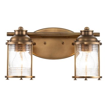 Quintiesse - ASHLAND BAY Bathroom Wall Lamp 2xE27/60W/230V IP44 Bronze