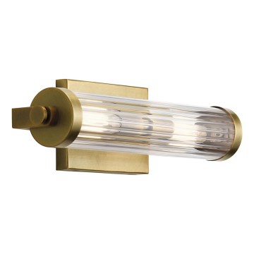 Quintiesse - AZORES Bathroom Wall Light 2x E14/40W/230V IP44, Gold