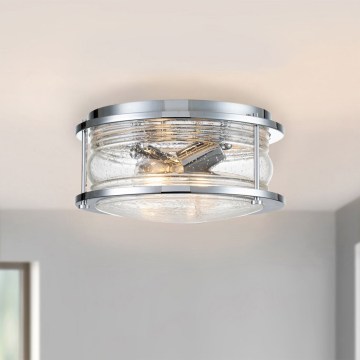 Quintiesse - Bathroom ceiling light ASHLAND 2xE27/60W/230V Ø 30.5 cm IP44 polished chrome