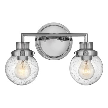 Quintiesse - Bathroom Wall Light POPPY 2xE27/60W/230V IP44 Polished Chrome