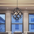 Quintiesse - BLACKSMITH Chain-Mounted Outdoor Chandelier 5xE14/40W/230V dia. 66.4 cm IP44 Black
