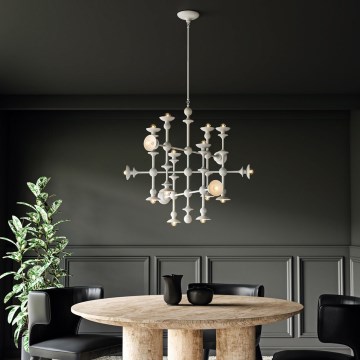 Quintiesse - CADENCE Rod-Mounted Chandelier 18xE14/40W/230V White