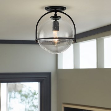 Quintiesse - Ceiling light SOMERSET 1xE27/60W/230V Ø 28.2 cm black