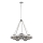 Quintiesse - HARPER Rod Chandelier 5xE14/60W/230V Ø 77.5 cm Glossy Chrome/Smoked Glass