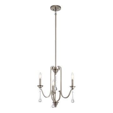 Quintiesse - KARLEE Rod Pendant Light 3xE14/60W/230V Ø 45.7 cm Matte Chrome