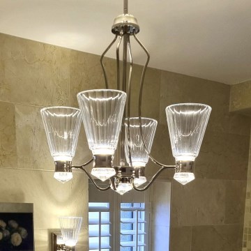 Quintiesse - LED Bathroom Rod-Mounted Pendant KAYVA LED/24W/230V IP44 Polished Chrome