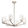 Quintiesse - NYE Rod Chandelier 6xE14/40W/230V Ø 71.1 cm Matte Chrome