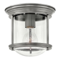 Quintiesse - Outdoor ceiling light HADRIAN 1x E27/60W/230V Ø 19.6 cm IP44 matte chrome