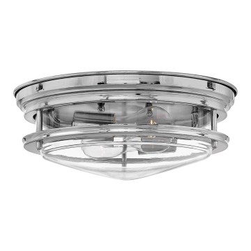 Quintiesse - Outdoor ceiling light HADRIAN 2xE27/40W/230V pr. 27,8 cm IP44 polished chrome