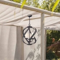 Quintiesse - Outdoor chain pendant light BLACKSMITH 3xE14/40W/230V Ø 40.7 cm IP44 black