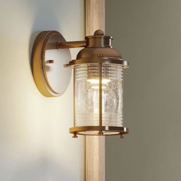 Quintiesse - Outdoor wall lamp ASHLAND BAY 1xE27/60W/230V IP44 bronze