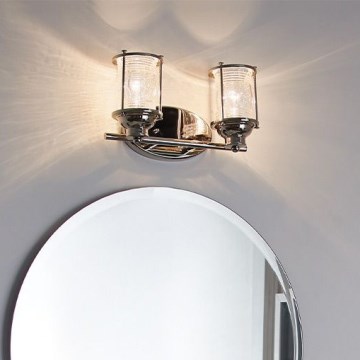 Quintiesse - Outdoor Wall Lamp ASHLAND BAY 2xE27/60W/230V IP44 Polished Chrome