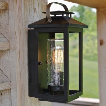 Quintiesse - Outdoor wall light ATWATER S 1xE27/60W/230V IP44 black