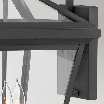 Quintiesse - Outdoor wall lamp ALFORD L 3xE14/40W/230V IP44 black