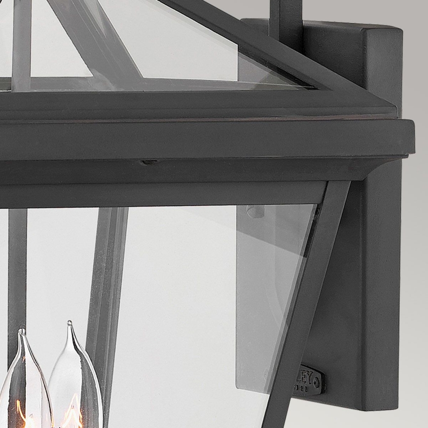 Quintiesse - Outdoor wall lamp ALFORD L 3xE14/40W/230V IP44 black