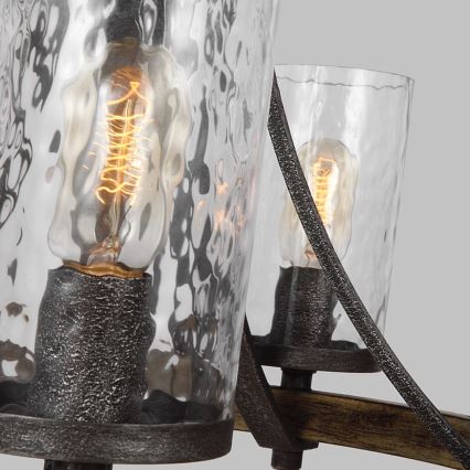 Quintiesse - ANGELO chain-hung chandelier 5xE27/60W/230V oak finish