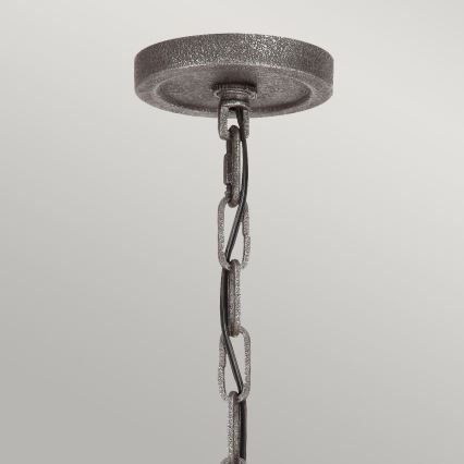 Quintiesse - Chain-hung chandelier ANGELO 9x E27/60W/230V, oak finish