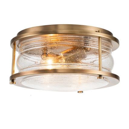 Quintiesse - ASHLAND Bathroom Ceiling Light, 2x E27/60W/230V, diameter 30.5 cm, IP44, Gold