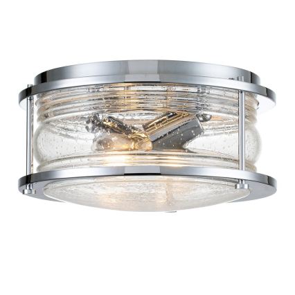 Quintiesse - Bathroom ceiling light ASHLAND 2xE27/60W/230V Ø 30.5 cm IP44 polished chrome