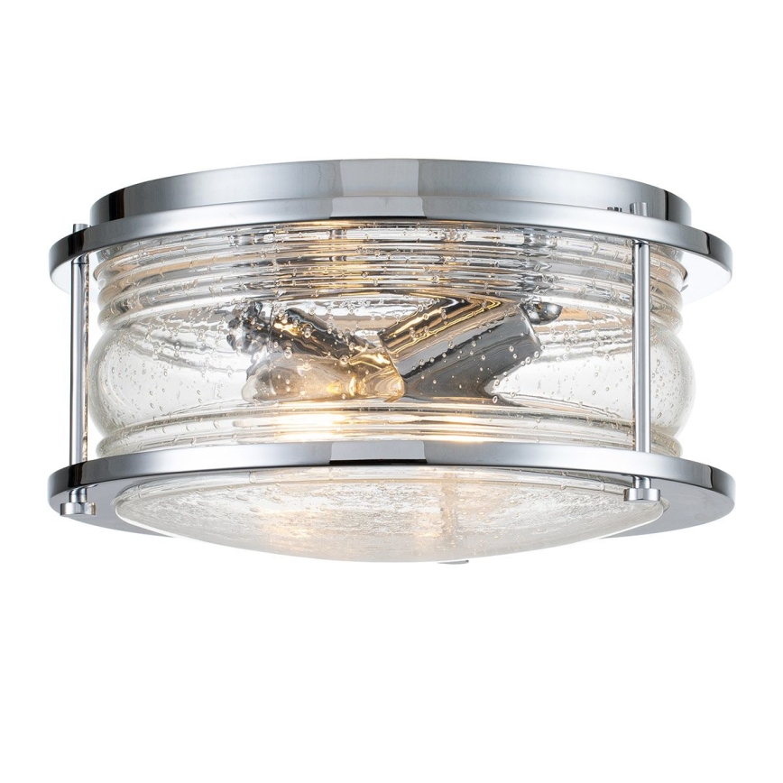 Quintiesse - Bathroom ceiling light ASHLAND 2xE27/60W/230V Ø 30.5 cm IP44 polished chrome