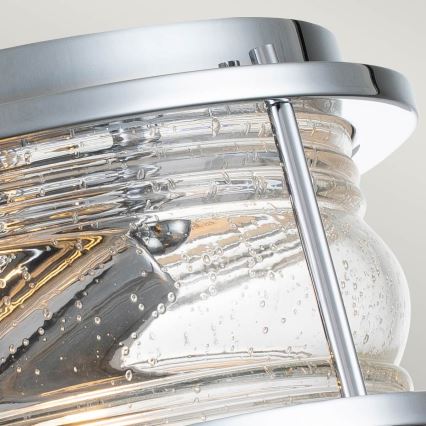 Quintiesse - Bathroom ceiling light ASHLAND 2xE27/60W/230V Ø 30.5 cm IP44 polished chrome