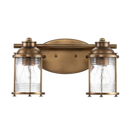 Quintiesse - ASHLAND BAY Bathroom Wall Lamp 2xE27/60W/230V IP44 Bronze