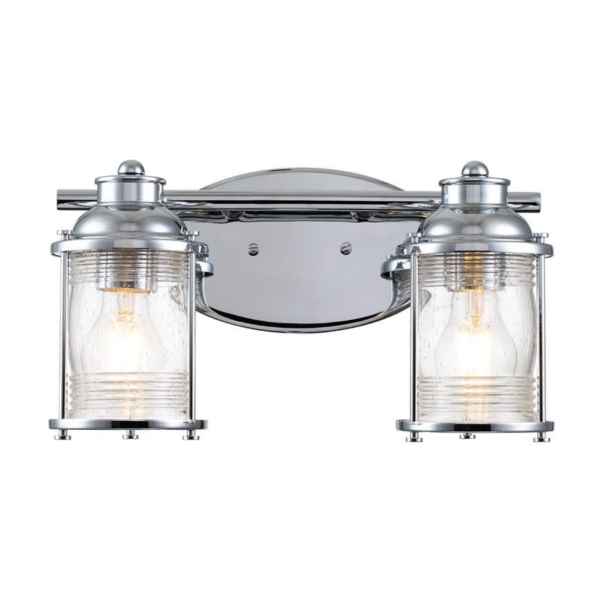 Quintiesse - Outdoor Wall Lamp ASHLAND BAY 2xE27/60W/230V IP44 Polished Chrome