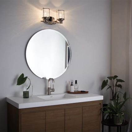 Quintiesse - Outdoor Wall Lamp ASHLAND BAY 2xE27/60W/230V IP44 Polished Chrome